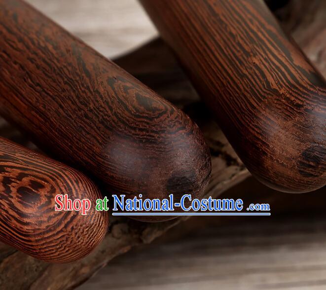 Handmade Chinese Lion Dance Drum Sticks Professional Wenge Jichi Wood Drumsticks