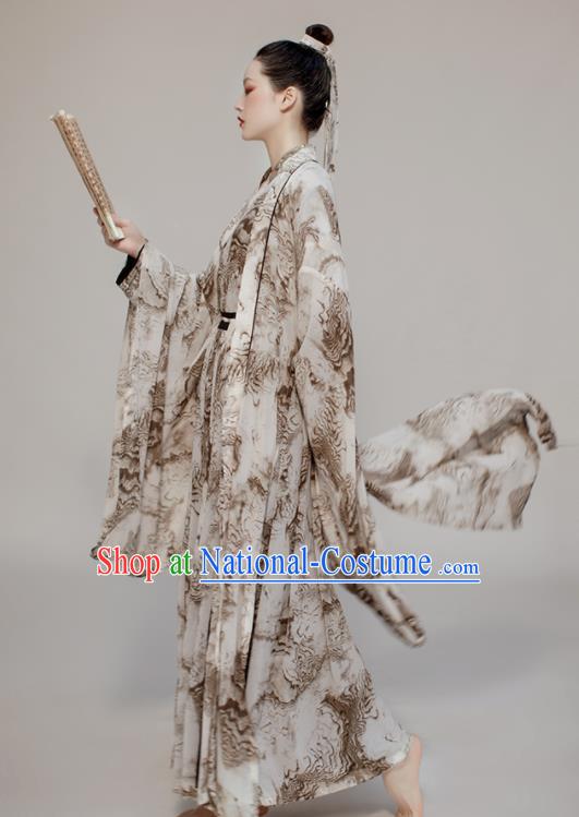 Chinese Ancient Young Childe Clothing Jin Dynasty Swordsman Hanfu Dress Traditional Scholar Garment Costumes