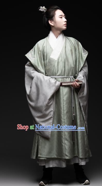 Chinese Ancient Scholar Clothing Ming Dynasty Swordsman Hanfu Traditional Priest Frock Garment Costumes