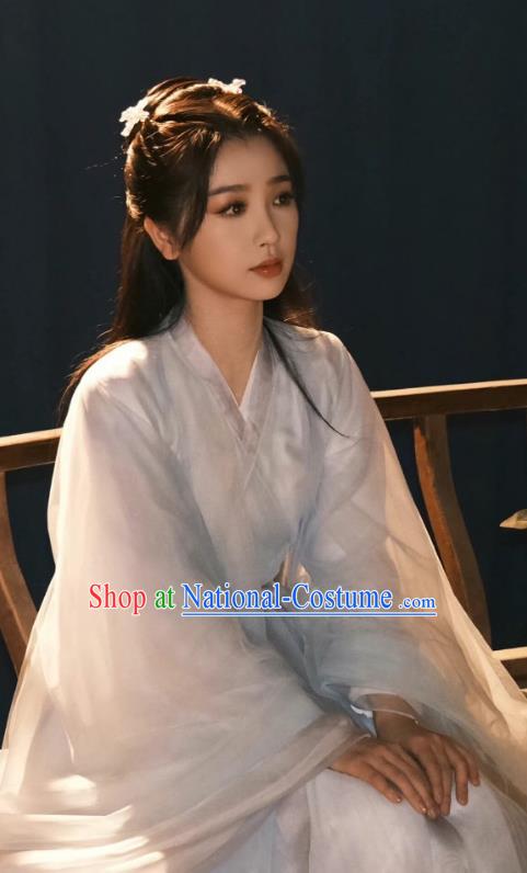 Chinese Goddess Hanfu Dress TV Series Love Between Fairy and Devil Orchid Garment Costumes Ancient Flower Fairy Clothing