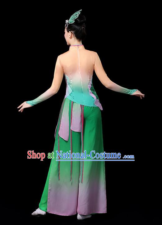 Chinese Yangko Dance Clothing Women Group Dance Fashion Folk Dance Outfit Lotus Dance Costumes