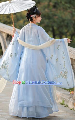 Chinese Traditional Hezi Dress Ancient Hanfu Fairy Clothing Tang Dynasty Young Woman Costumes