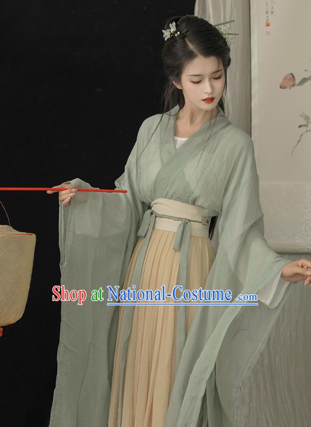 Chinese Ancient Swordswoman Clothing Jin Dynasty Young Lady Costumes Traditional Hanfu Dresses