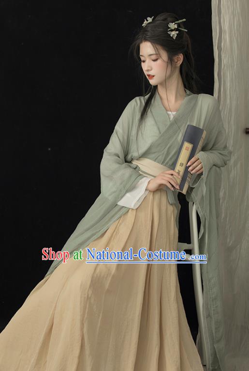 Chinese Ancient Swordswoman Clothing Jin Dynasty Young Lady Costumes Traditional Hanfu Dresses