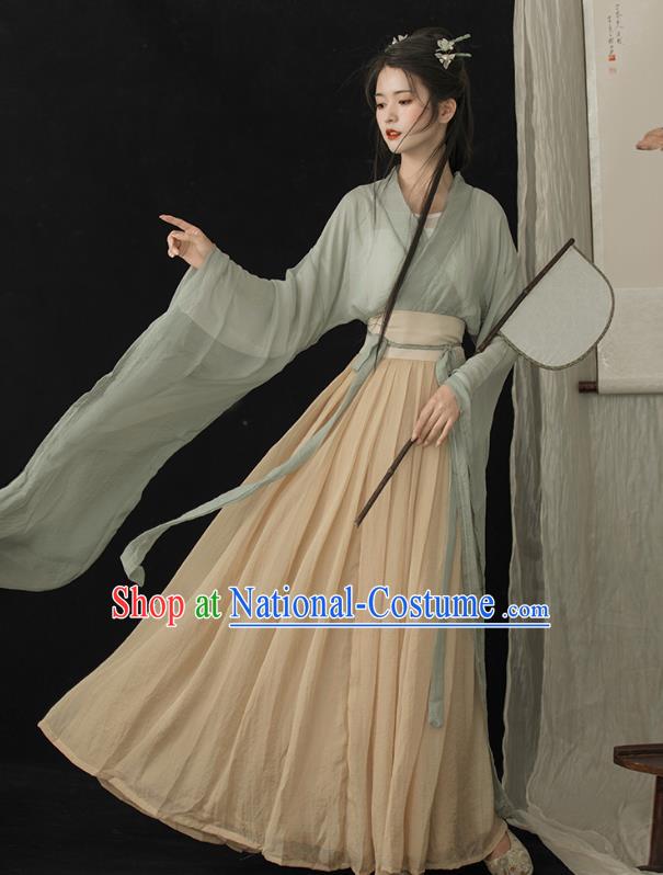 Chinese Ancient Swordswoman Clothing Jin Dynasty Young Lady Costumes Traditional Hanfu Dresses