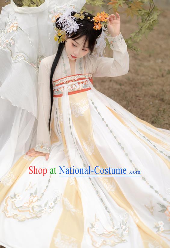 Chinese Traditional Hanfu Dresses Ancient Fairy Clothing Tang Dynasty Royal Princess Costumes