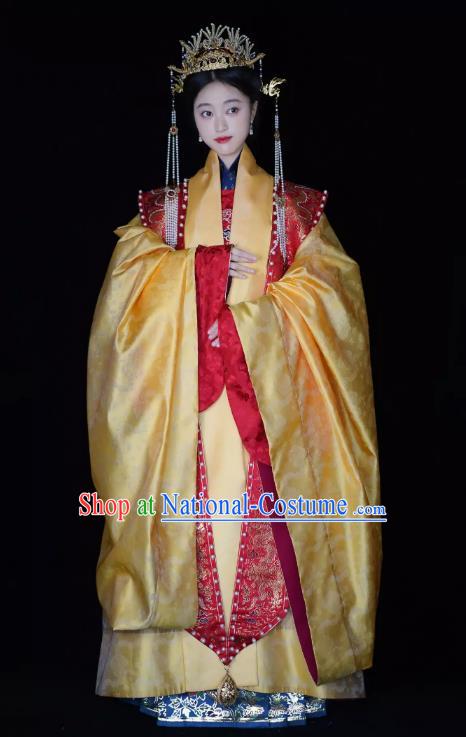 Chinese Traditional Wedding Dresses Ming Dynasty Empress Garment Costumes Ancient Bride Clothing Xia Pei Complete Set