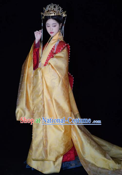 Chinese Traditional Wedding Dresses Ming Dynasty Empress Garment Costumes Ancient Bride Clothing Xia Pei Complete Set