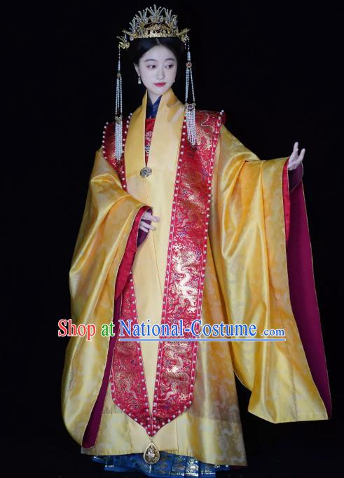 Chinese Traditional Wedding Dresses Ming Dynasty Empress Garment Costumes Ancient Bride Clothing Xia Pei Complete Set