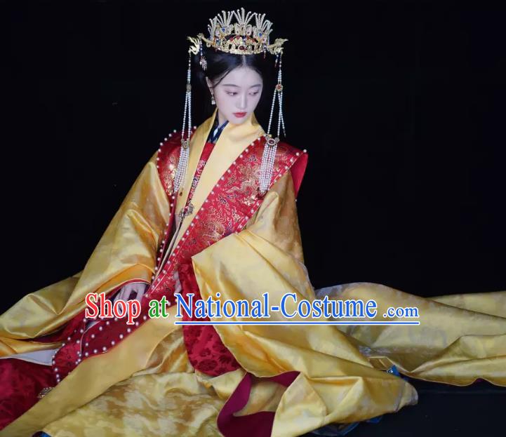 Chinese Traditional Wedding Dresses Ming Dynasty Empress Garment Costumes Ancient Bride Clothing Xia Pei Complete Set