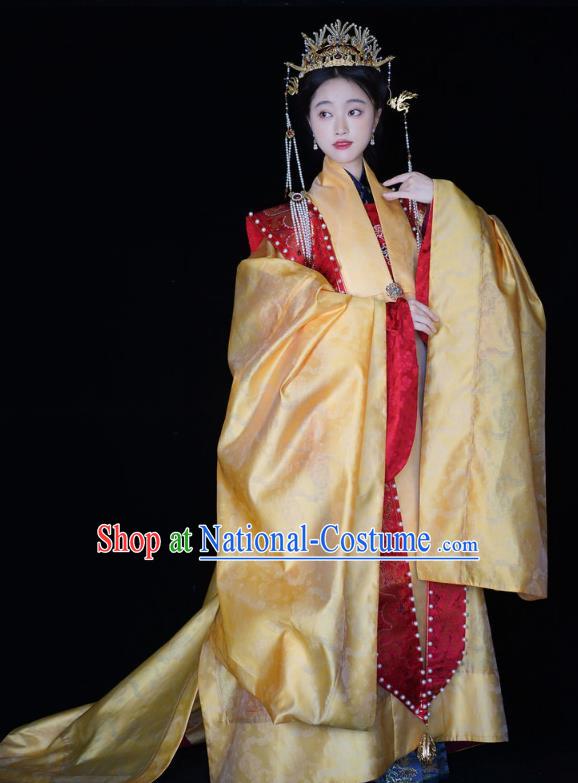 Chinese Traditional Wedding Dresses Ming Dynasty Empress Garment Costumes Ancient Bride Clothing Xia Pei Complete Set