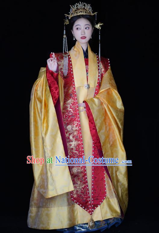 Chinese Traditional Wedding Dresses Ming Dynasty Empress Garment Costumes Ancient Bride Clothing Xia Pei Complete Set