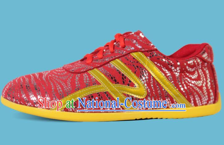 Chinese Wushu Competition Red Shoes Professional Kung Fu Performance Shoes Martial Arts Shoes