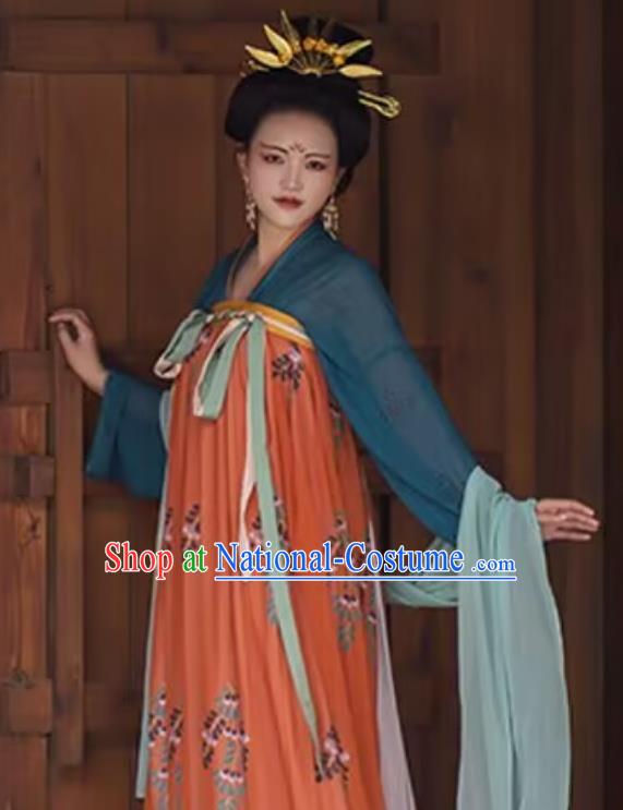 Chinese Tang Dynasty Empress Clothing Ru Qun Hanfu Dresses Ancient Imperial Consort Costumes