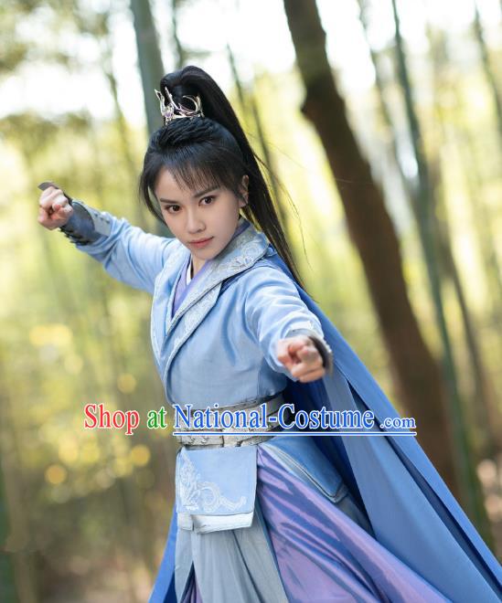 Chinese TV Series The Blood of Youth Sikong Qian Luo Garment Costumes Ancient Swordswoman Clothing