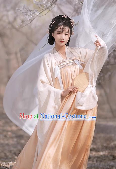 Chinese Tang Dynasty Princess Garment Costumes Hanfu Ruqun Dresses Ancient Young Woman Clothing