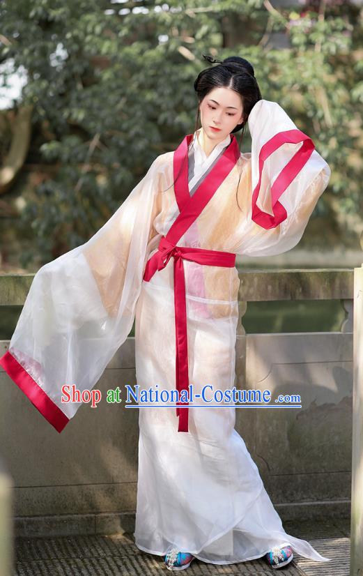 Chinese Han Dynasty Princess Garment Costume Ancient Young Woman Dresses Traditional Han Fu