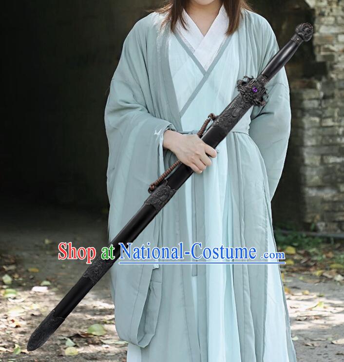 Chinese Ancient Sword Tang Dynasty Knight Sword Handmade Black Sword