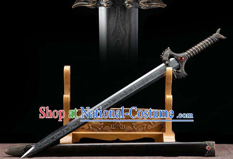 Chinese Qin Dynasty General Sword Handmade Carving Sword Ancient TV Series Sword