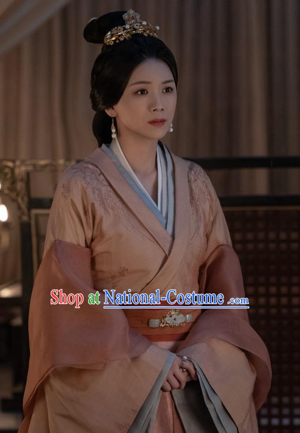 Chinese TV Series Love Like The Galaxy Consort Yue Dress Han Dynasty Empress Garment Costumes Ancient Palace Woman Clothing