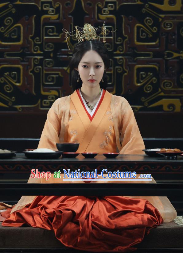 Chinese Ancient Palace Woman Clothing TV Series Love Like The Galaxy Yu Chang Infanta Dress Han Dynasty Princess Garment Costumes