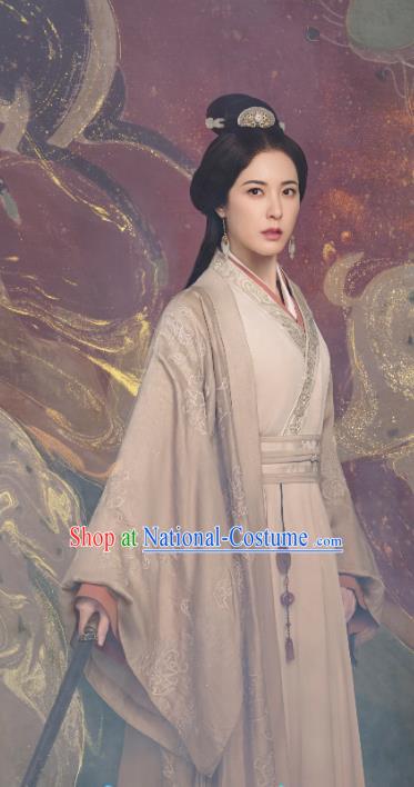 Chinese Ancient Noble Mistress Clothing TV Series Love Like The Galaxy Xiao Yuan Yi Dresses Han Dynasty Woman Historical Costumes