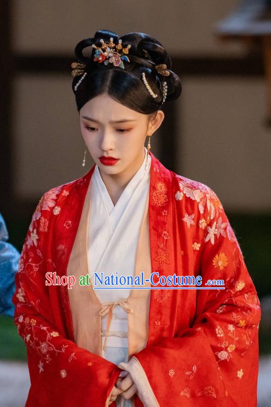 Chinese Ancient Qiantang Musician Clothing TV Series A Dream of Splendor Song Yin Zhang Dresses Song Dynasty Young Beauty Historical Costumes