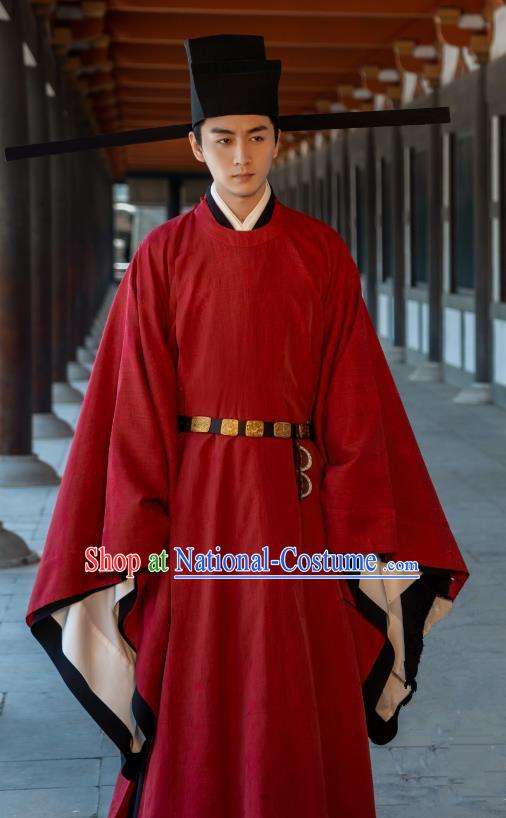 Chinese Ancient Official Clothing TV Series A Dream of Splendor Gu Qian Fan Robes Song Dynasty Minister Historical Costumes and Hat