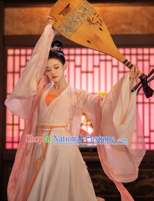 Chinese TV Series A Dream of Splendor Song Yin Zhang Dresses Song Dynasty Beauty Historical Costumes Ancient Pipa Artist Clothing