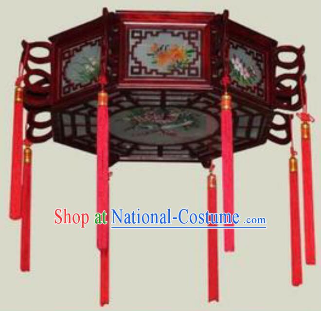 Chinese Plum blossoms Orchid Bamboo and Chrysanthemum Large Lantern Hand Painted Ceiling Lantern