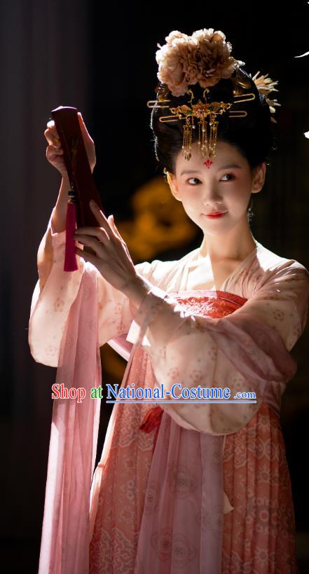 Chinese Ancient Dancing Beauty Clothing TV Series A Dream of Splendor Hanfu Dresses Tang Dynasty Noble Lady Historical Costumes