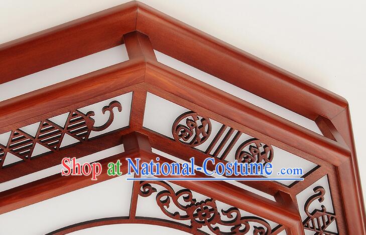 Chinese Handmade Wood Lantern Traditional Ceiling Lamp Eight Diagrams Lantern