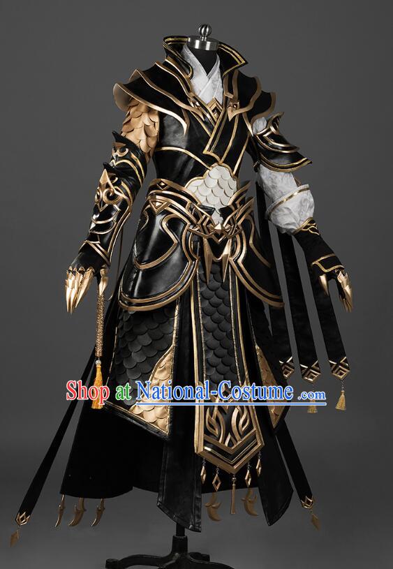 Top Handmade Cosplay Costumes Jian Xia Qing Yuan Online Cang Yun Young Hero Armor Complete Set