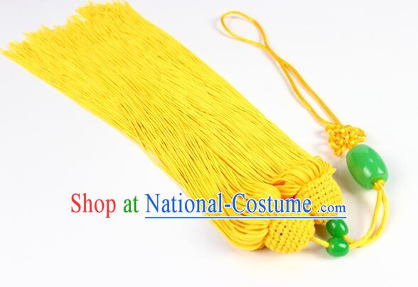 Chinese Tai Chi Sword Tassels Handmade Jade Pendant