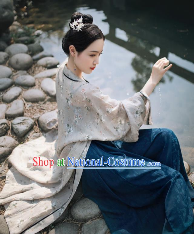 Chinese Song Dynasty Female Costumes Ancient Young Lady Clothing Handmade Hanfu Dresses