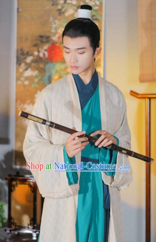 China Ancient Scholar Clothing Traditional Hanfu Chinese Song Dynasty Young Childe Costumes