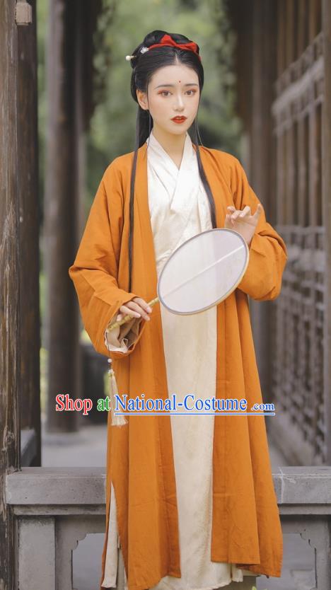 China Song Dynasty Young Woman Costumes Ancient Noble Lady Clothing Traditional Hanfu Dresses Complete Set