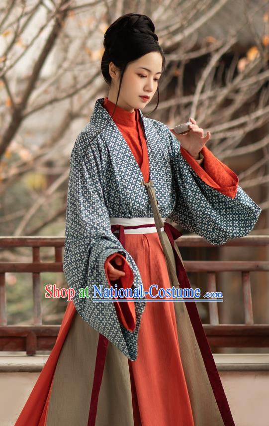 China Ancient Princess Costumes Hanfu Dress Wei Jin Northern and Southern Dynasties Empress Clothing