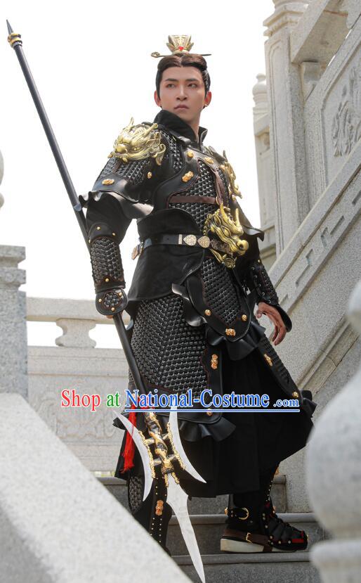 Chinese Ming Dynasty Hauberk Metal Armor Ancient General Chain Armor Costumes