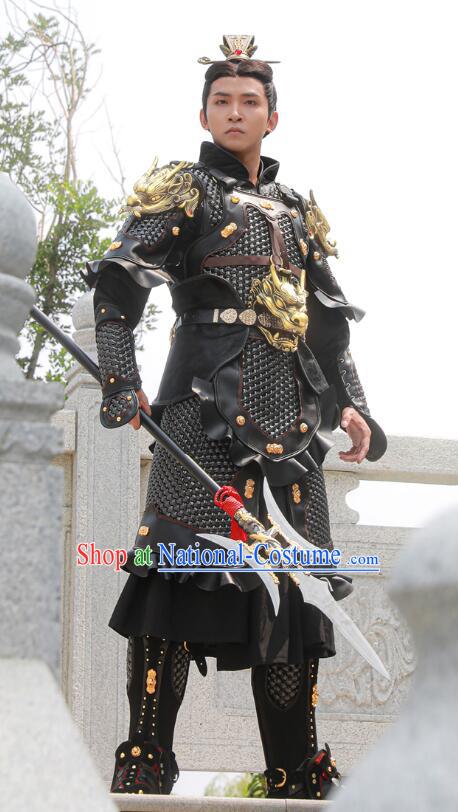 Chinese Ming Dynasty Hauberk Metal Armor Ancient General Chain Armor Costumes