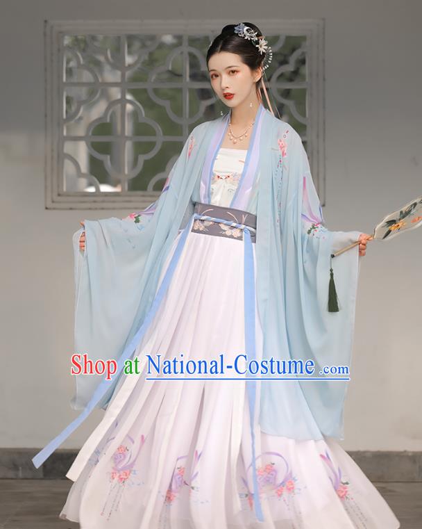 China Song Dynasty Woman Clothing Stage Show Fashion Ancient Young Lady Costumes