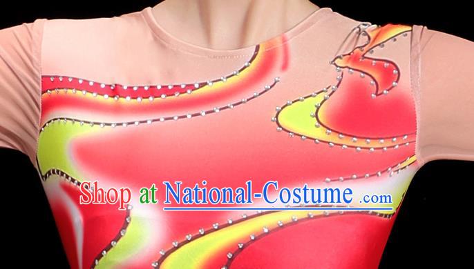 China Group Stage Show Rainbow Short Dress National Game Opening Dance Costume Modern Dance Clothing