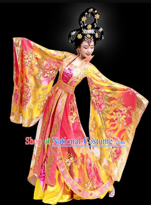 China Ancient Empress Clothing Woman Stage Show Costume Tang Dynasty Queen Wu Zetian Costume