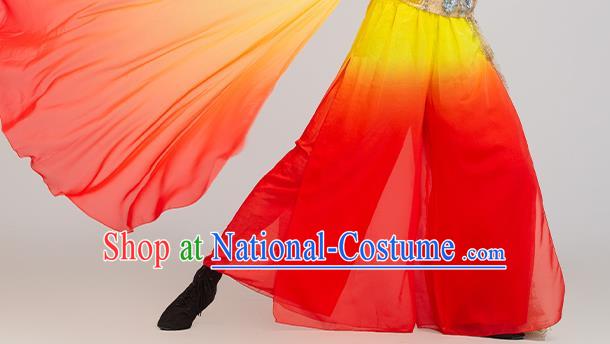 Top Drum Dance Costume Yangko Dance Fashion Modern Dance Red Outfit Male Group Dance Clothing