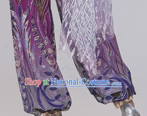 Top Women Group Show Clothing Indian Dance Purple Outfit Belly Dance Fashion Oriental Dance Costume