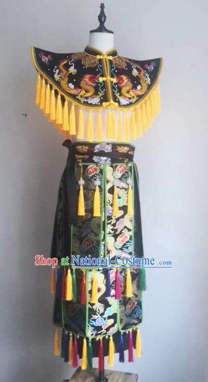 TV Series Costumes China Nuo Opera Er Lang God Clothing Embroidered Fiesta Parade Garments