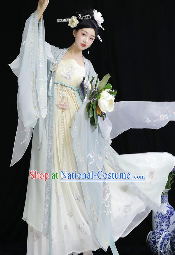 China Embroidered Hanfu Clothing Tang Dynasty Imperial Consort Dresses Ancient Court Woman Garment Costumes