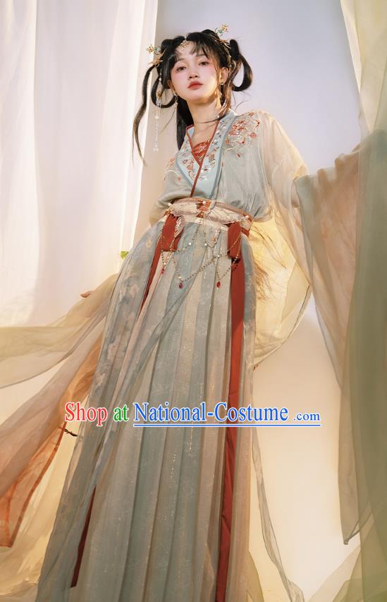 China Northern and Southern Dynasties Royal Princess Clothing Ancient Court Lady Garment Costumes Traditional Hanfu Dresses Complete Set