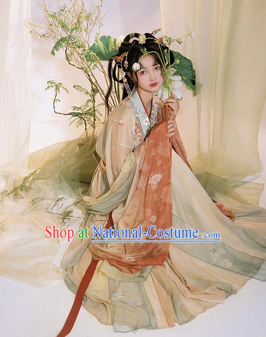 China Northern and Southern Dynasties Royal Princess Clothing Ancient Court Lady Garment Costumes Traditional Hanfu Dresses Complete Set