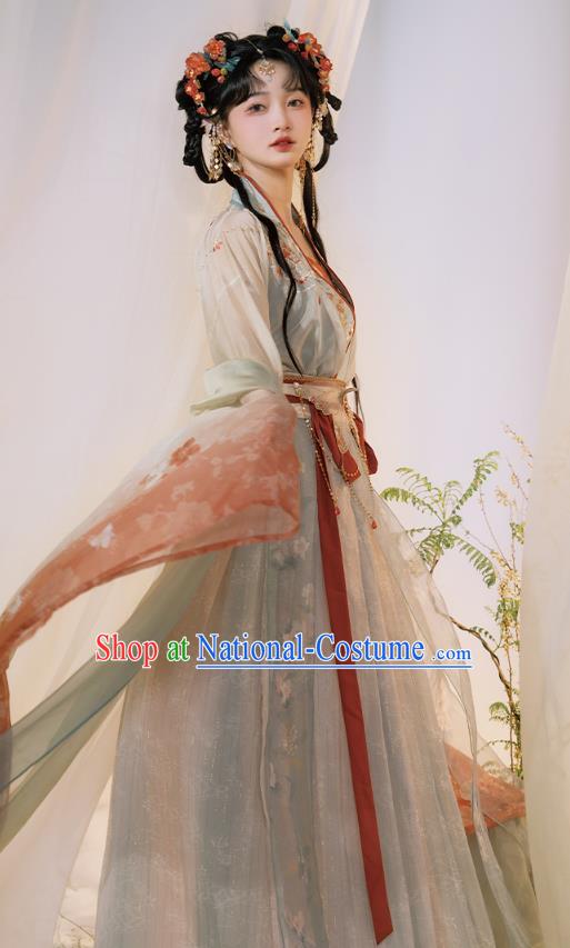 China Northern and Southern Dynasties Royal Princess Clothing Ancient Court Lady Garment Costumes Traditional Hanfu Dresses Complete Set